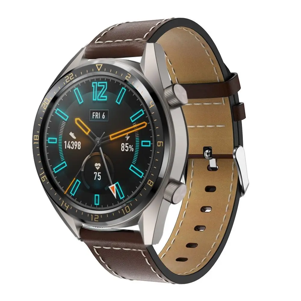 Læderrem Huawei Watch GT 2 46mm/Watch GT 2e/Watch GT Brun