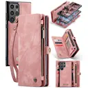 Multi-slot Mobiltaske Samsung Galaxy S24 Ultra Lyserød