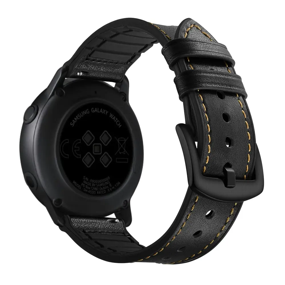 Premium Läderarmband Samsung Galaxy Watch 4 40mm Svart