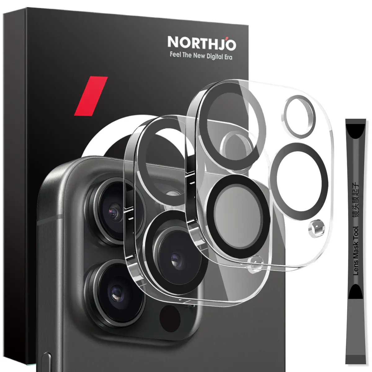 Hærdet Glas Kamerabeskyttelse iPhone 15 Pro (2-pack)