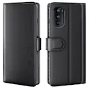 Ægte Læderetui Motorola Moto G52/Moto G82 Sort