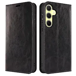 Suojakotelo Aito Nahka Samsung Galaxy A35 Musta