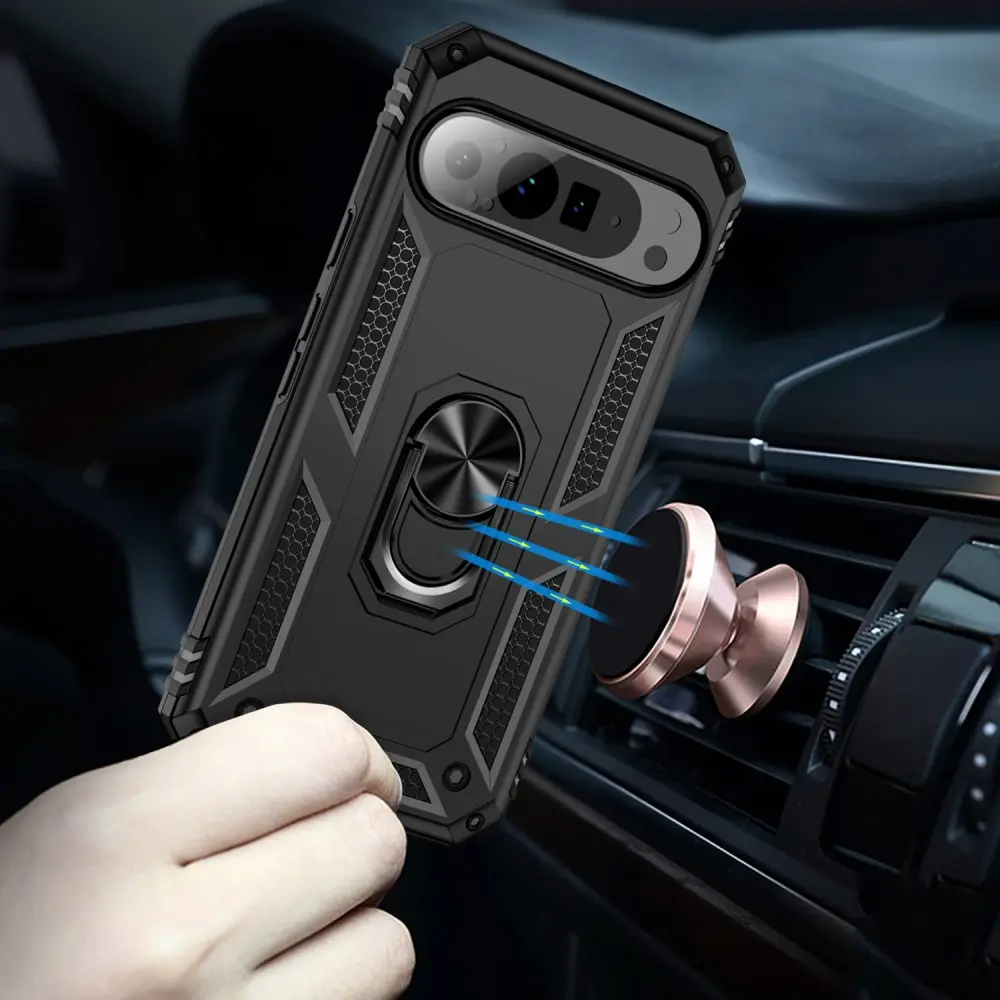 Hybridskal Tech Ring Google Pixel 9 Pro XL svart