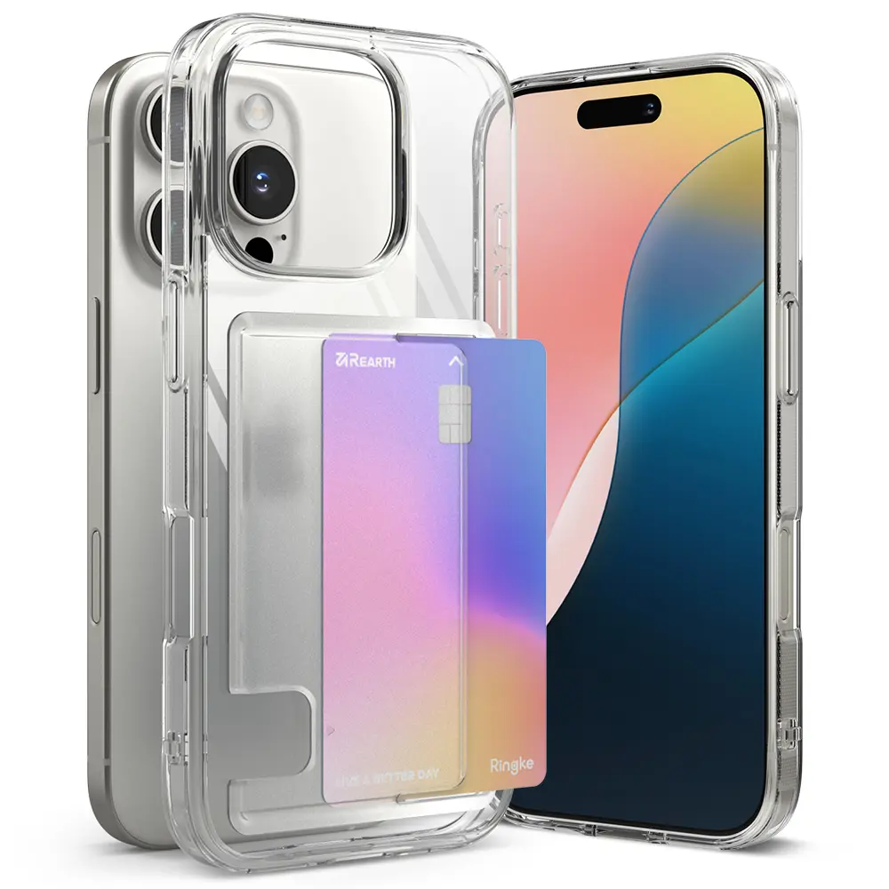 Fusion Card Case iPhone 16 Pro Genomskinlig