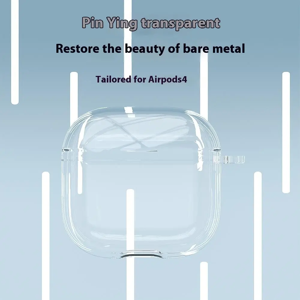 Skal TPU med karbinhake Apple AirPods 4 transparent