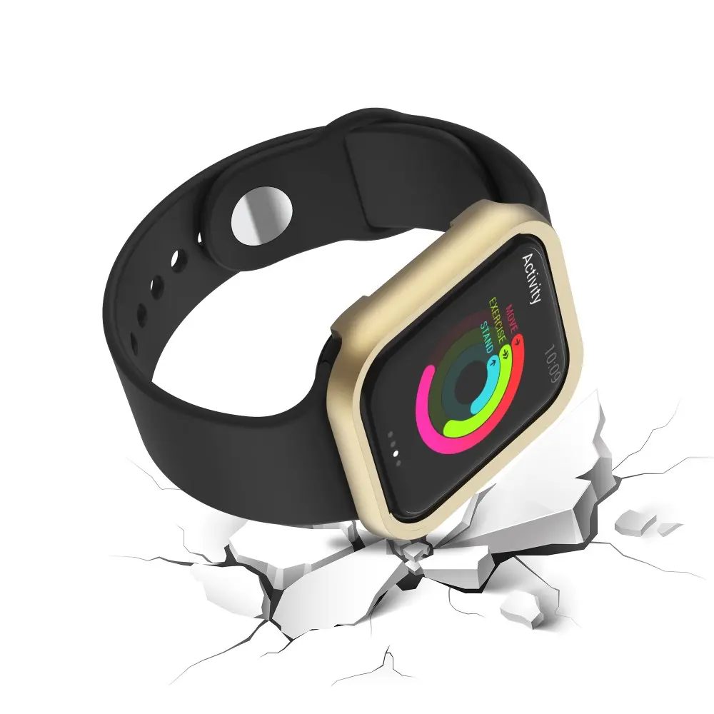 Aluminium skyddsram Apple Watch 45mm Series 9 guld