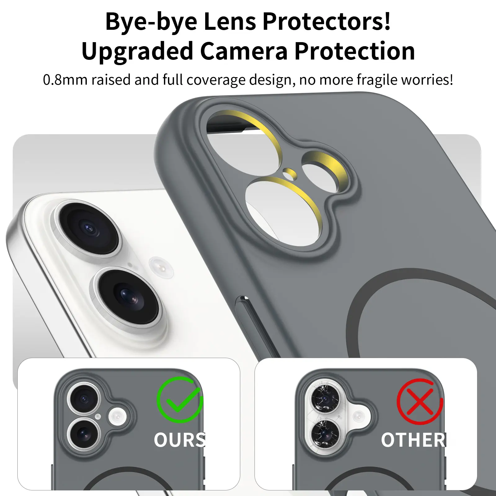 MagSafe-skal SoftArmor iPhone 17 Grå