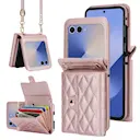 Quilted RFID blocking Pung Taske Samsung Galaxy Z Flip 7 Rose guld