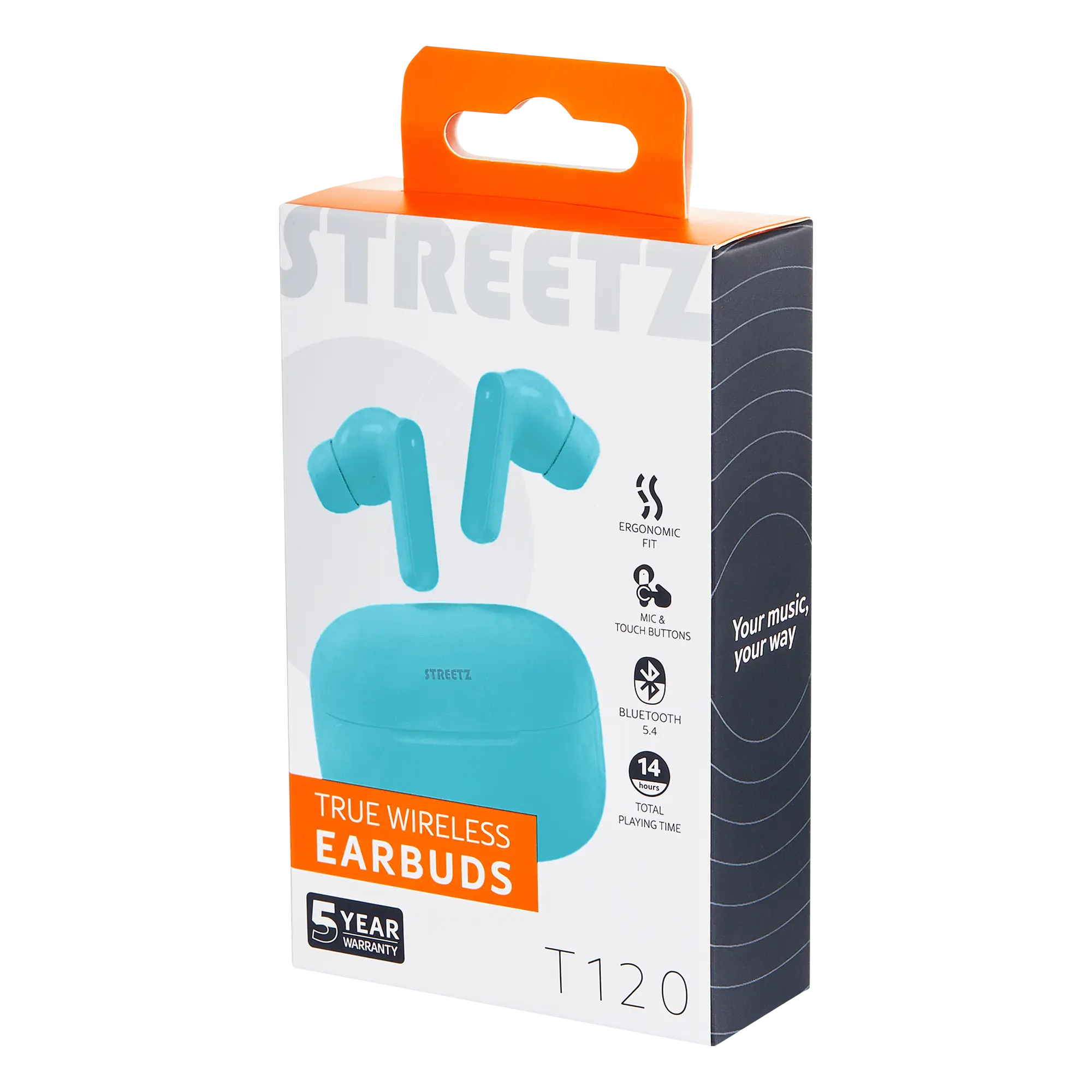 Trådlösa in-ear hörlurar Blå