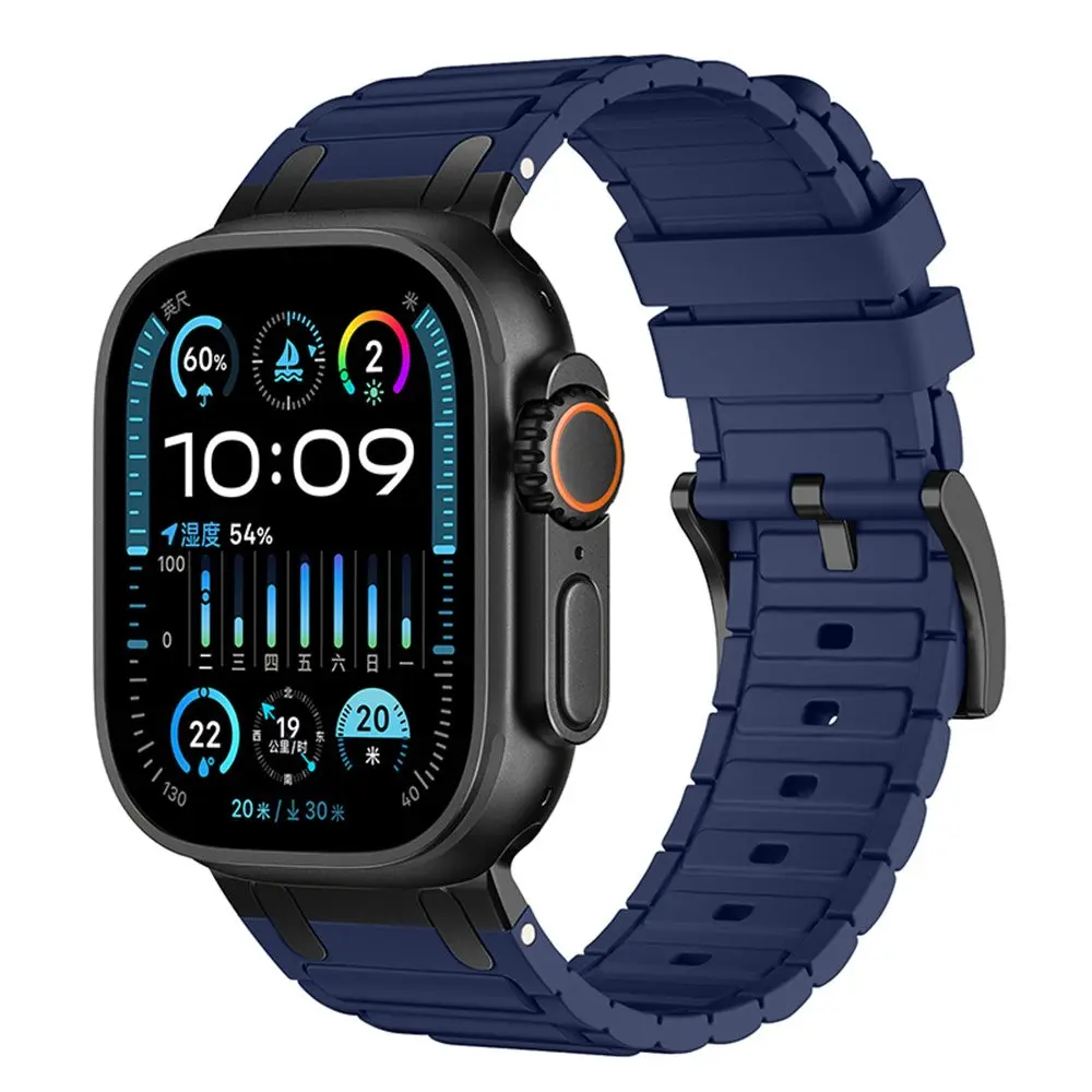 Tough Silicone Strap Apple Watch Series 12 47mm Mörkblå