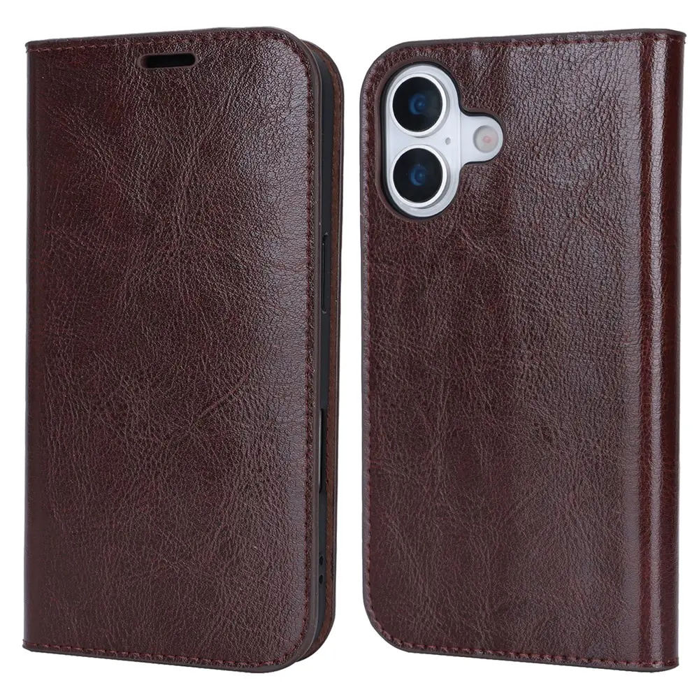 Suojakotelo Aito Nahka iPhone 17 Tummanruskea