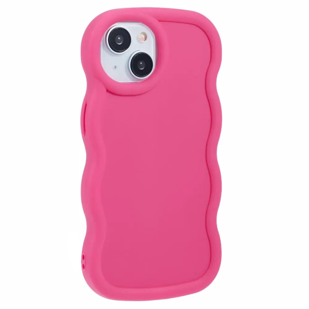 Wavy Edge TPU Skal iPhone 13 Rosa