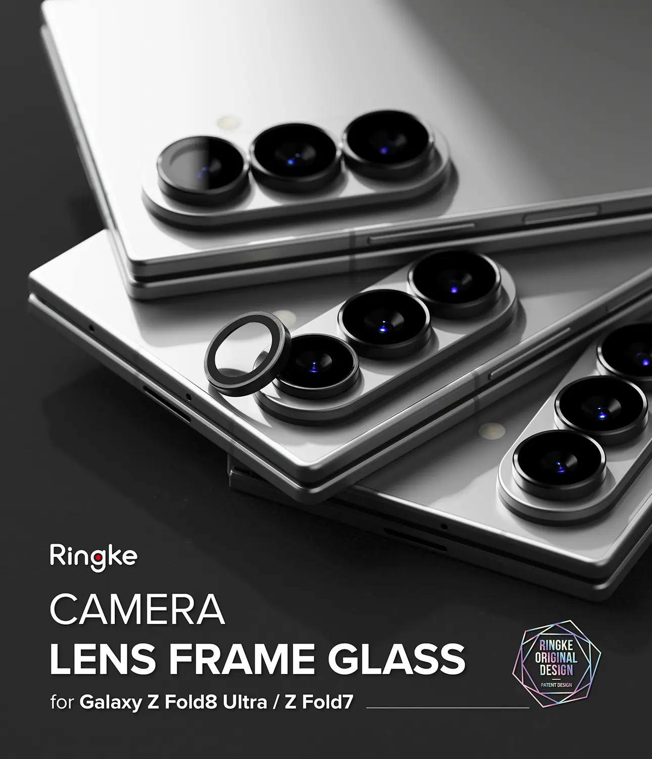 Camera Lens Frame Glass (2-pack) Samsung Galaxy Z Fold 8 Ultra Black