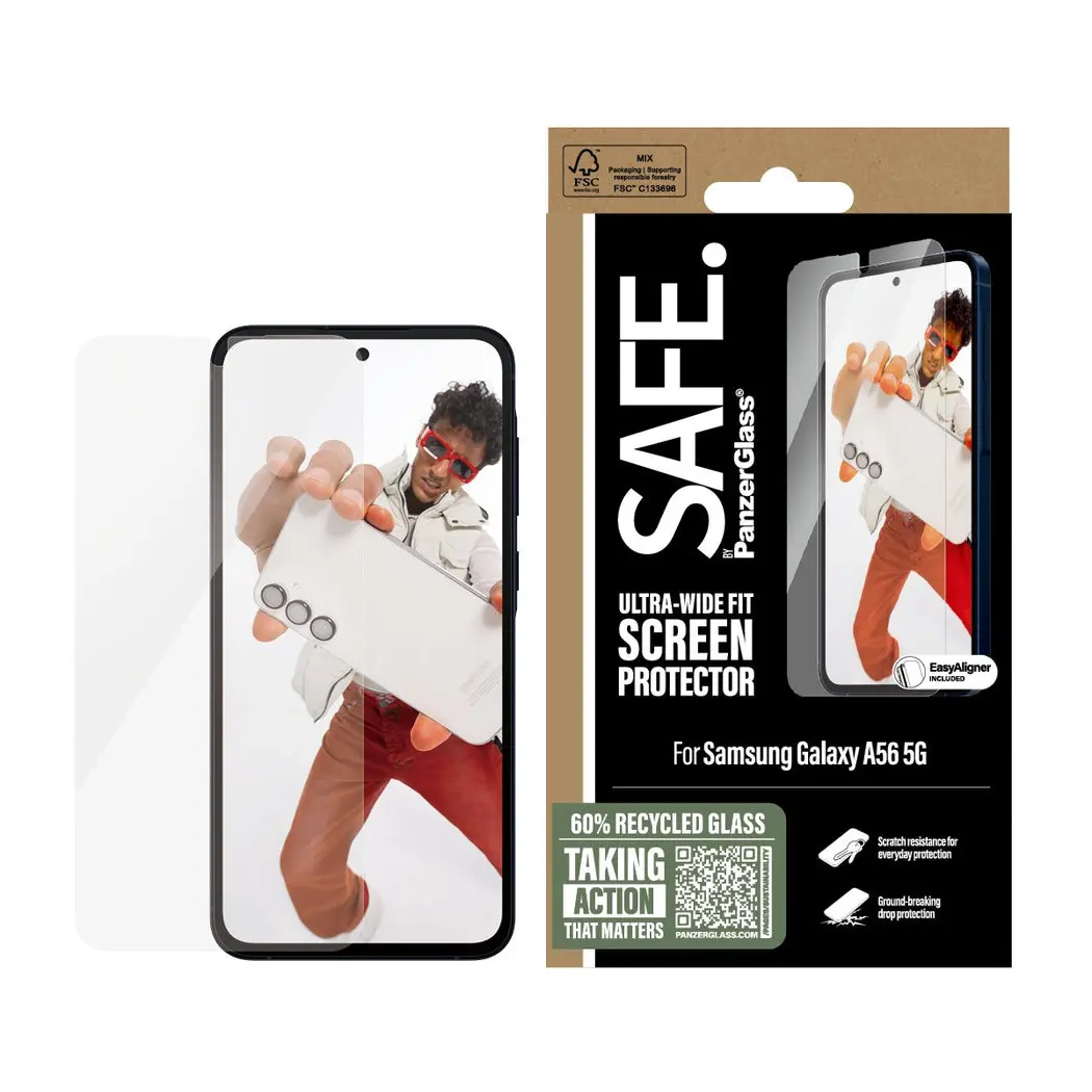 Samsung Galaxy A56 Skærmbeskytter Ultra Wide Fit (with EasyAligner)
