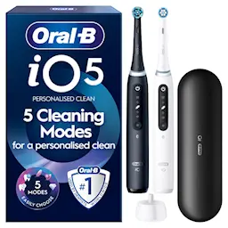 iO5 Duo eltandborste 2-pack, Svart/vit