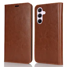 Mobiltaske Ægte Læder Samsung Galaxy A36 Brun