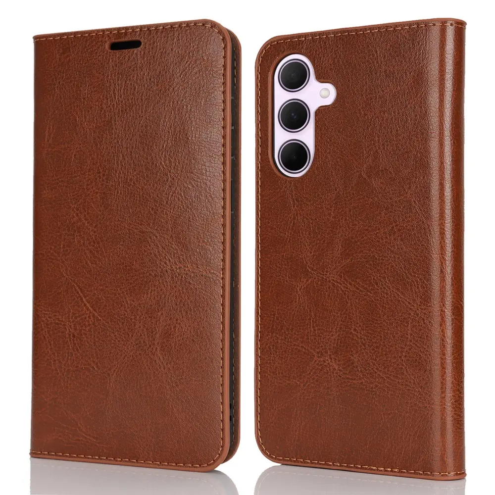 Mobiltaske Ægte Læder Samsung Galaxy A56 Brun