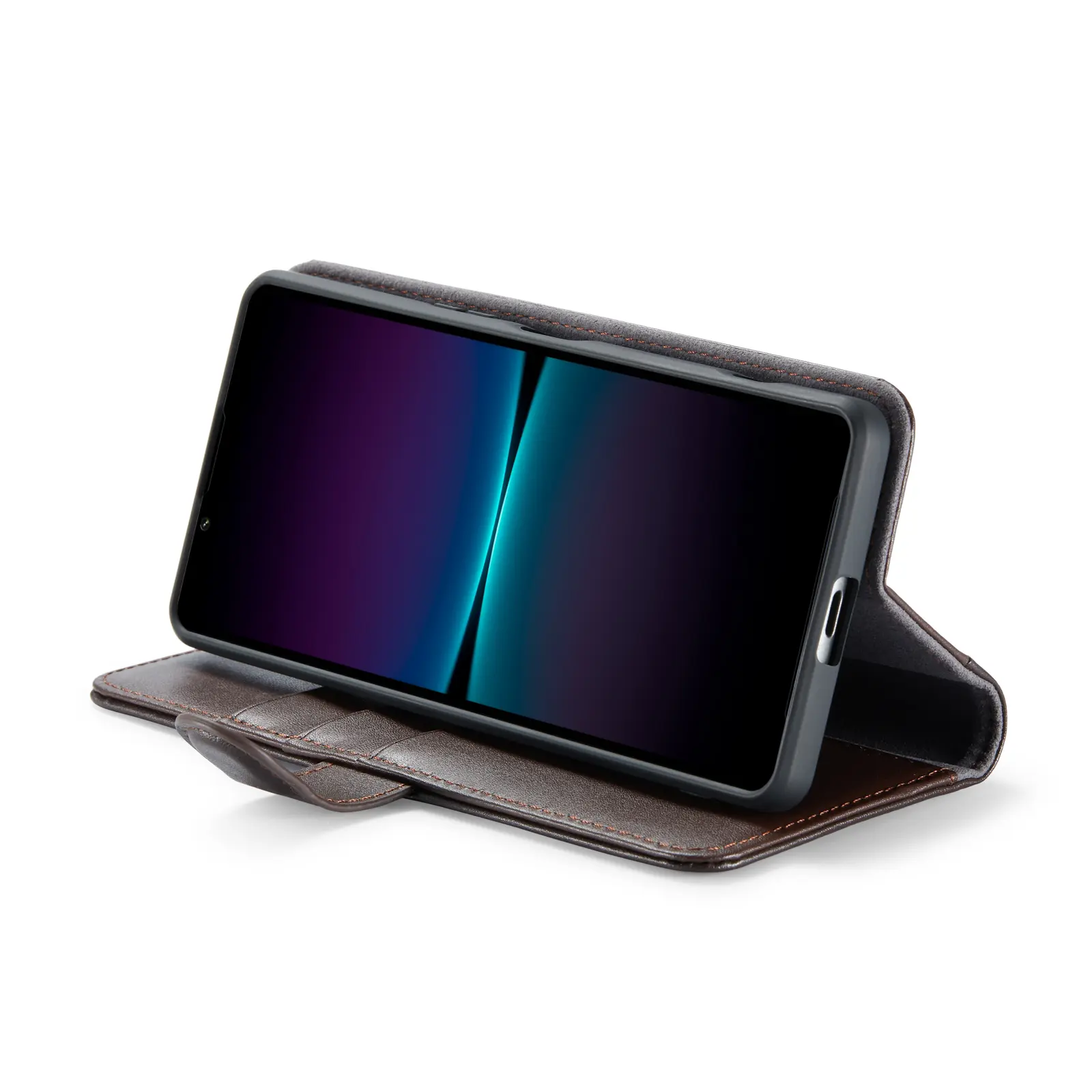 Äkta Läderfodral Sony Xperia 1 VI Brun