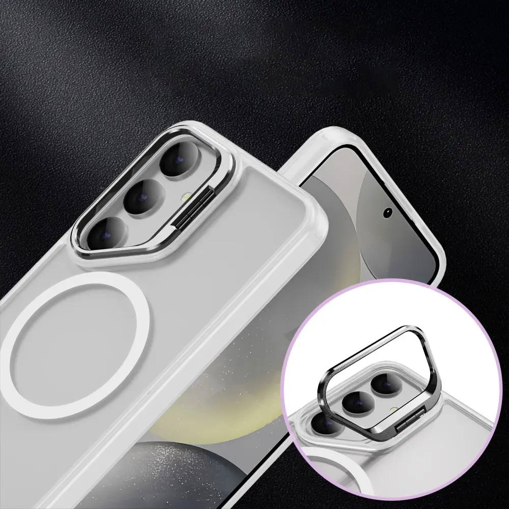 Hybridskal Kickstand MagSafe Samsung Galaxy S24 Ultra Genomskinlig