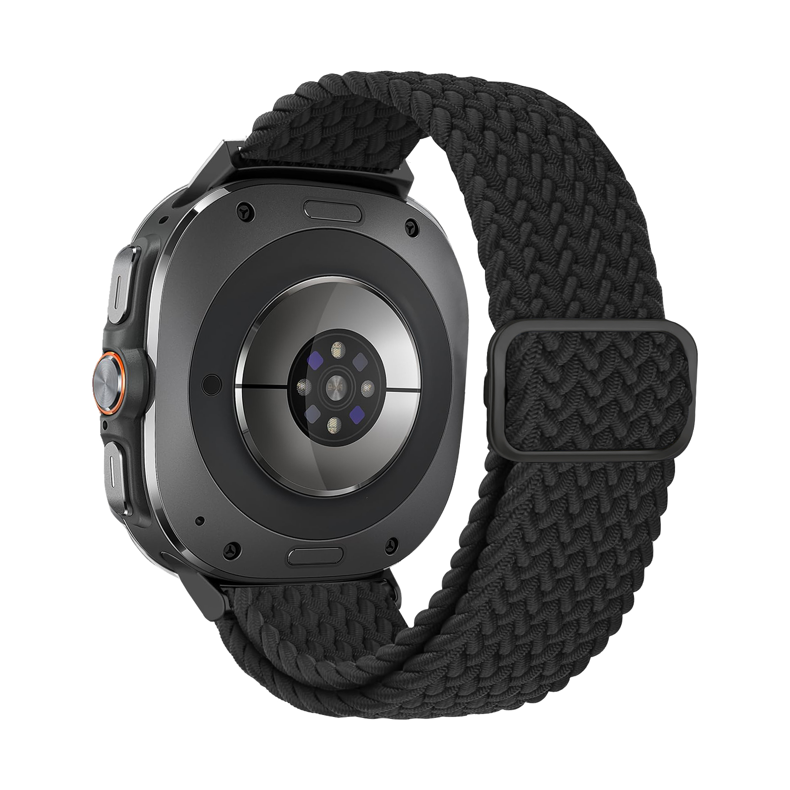 Flätat Elastiskt Nylonarmband Samsung Galaxy Watch Ultra 2 (2026) Svart