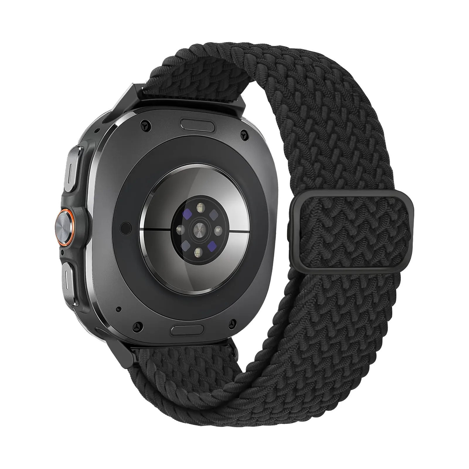Flätat Elastiskt Nylonarmband Samsung Galaxy Watch Ultra 2 (2026) Svart