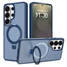 Samsung Galaxy S26 Ultra Magnetic hybriddeksel med stativfunksjon, Mørke blå