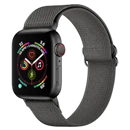 Apple Watch Series 9 41mm Joustava nailonranneke, Harmaa