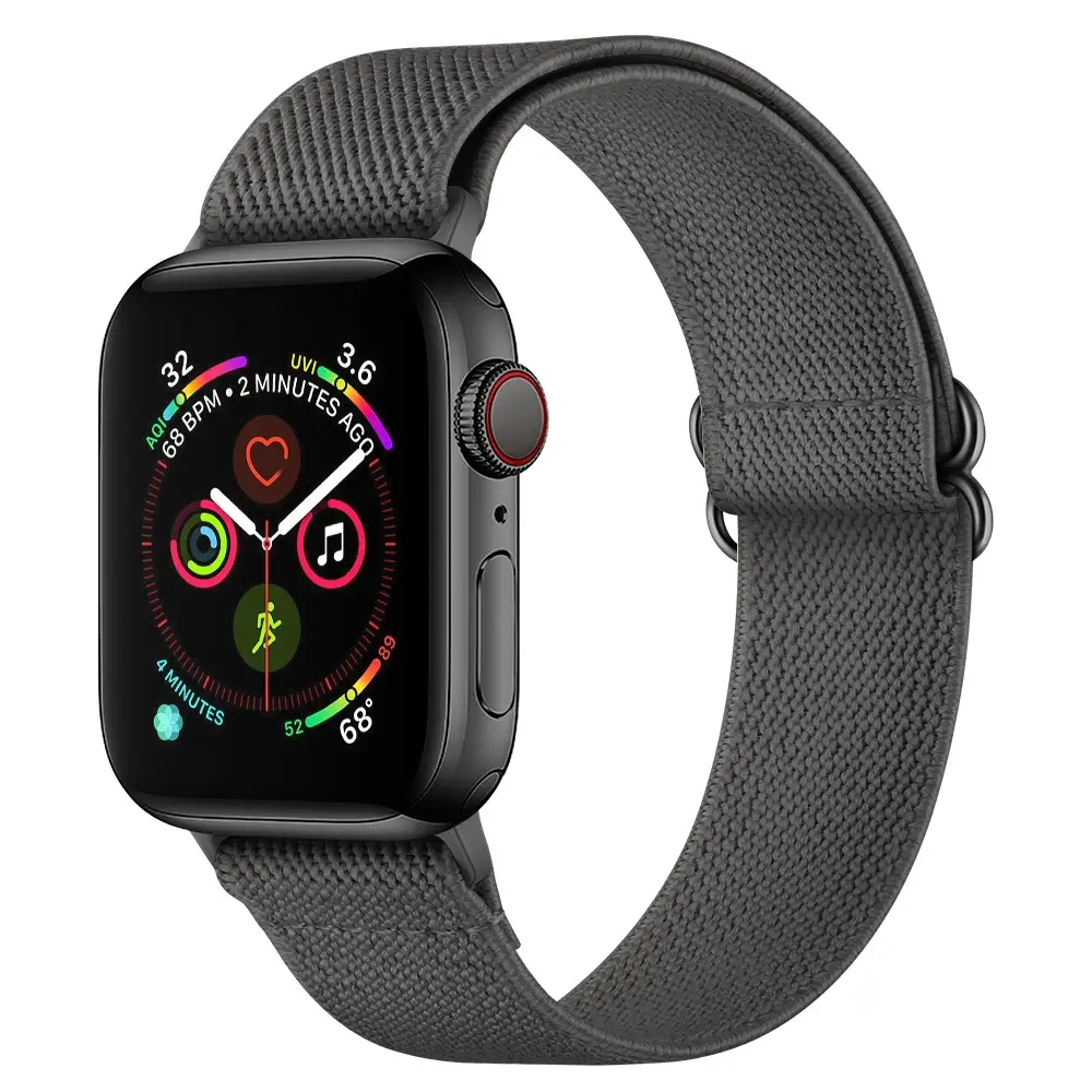 Apple Watch Series 1-3 42mm Elastisk armbånd, Grå