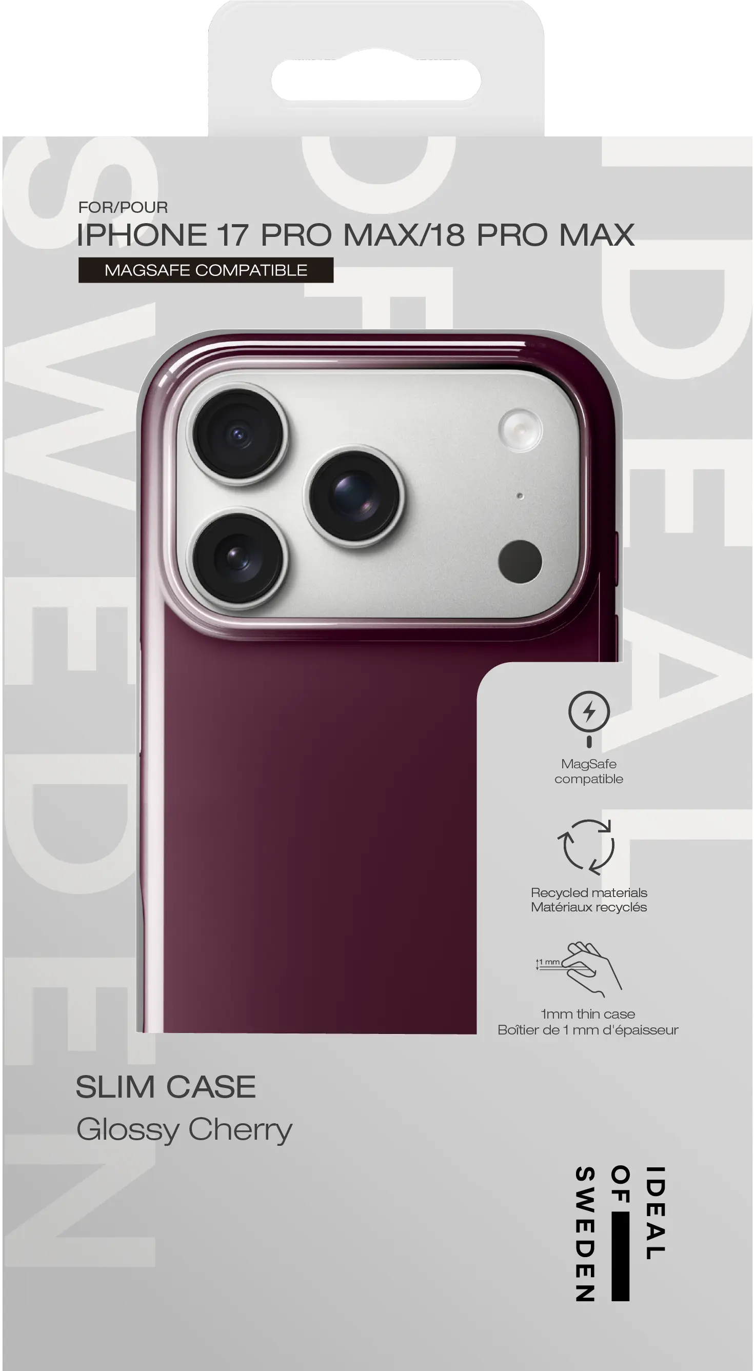 Slim MagSafe Case iPhone 17 Pro Max Glossy Cherry