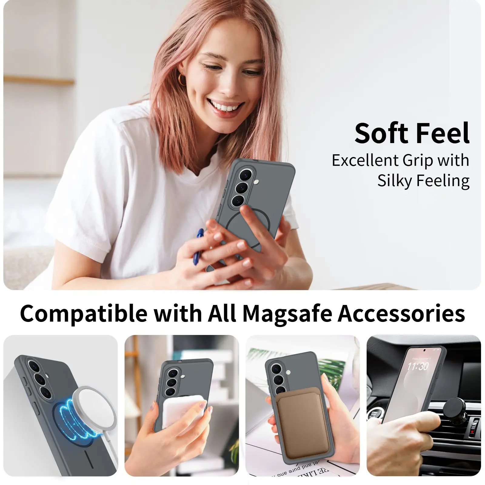 MagSafe-skal SoftArmor Samsung Galaxy S26 Grå