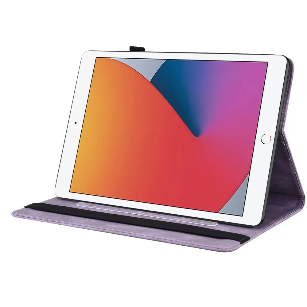Läderfodral Fjärilar Apple iPad 10.2 9th Gen (2021) Lila