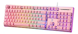 PK75 kalvonäppäimistö RGB-valaistuksella, Vaaleanpunainen