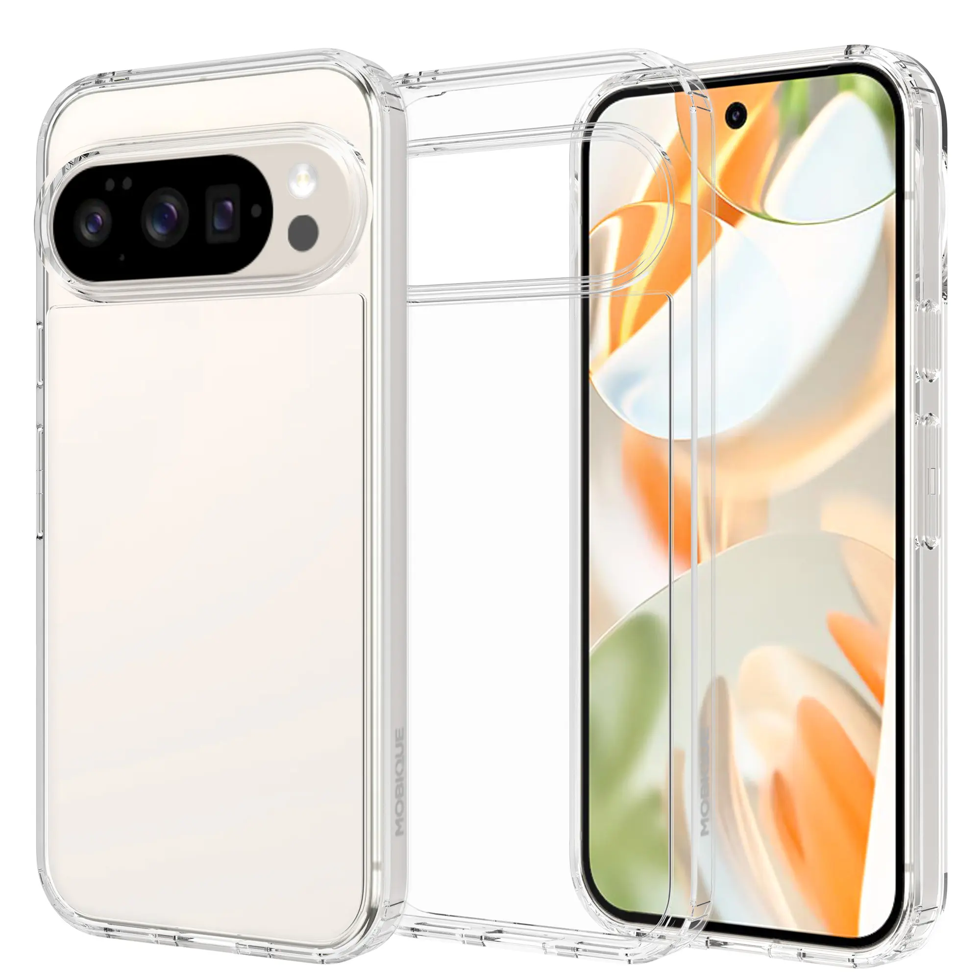Google Pixel 11 Crystal Hybrid-skal, Genomskinlig