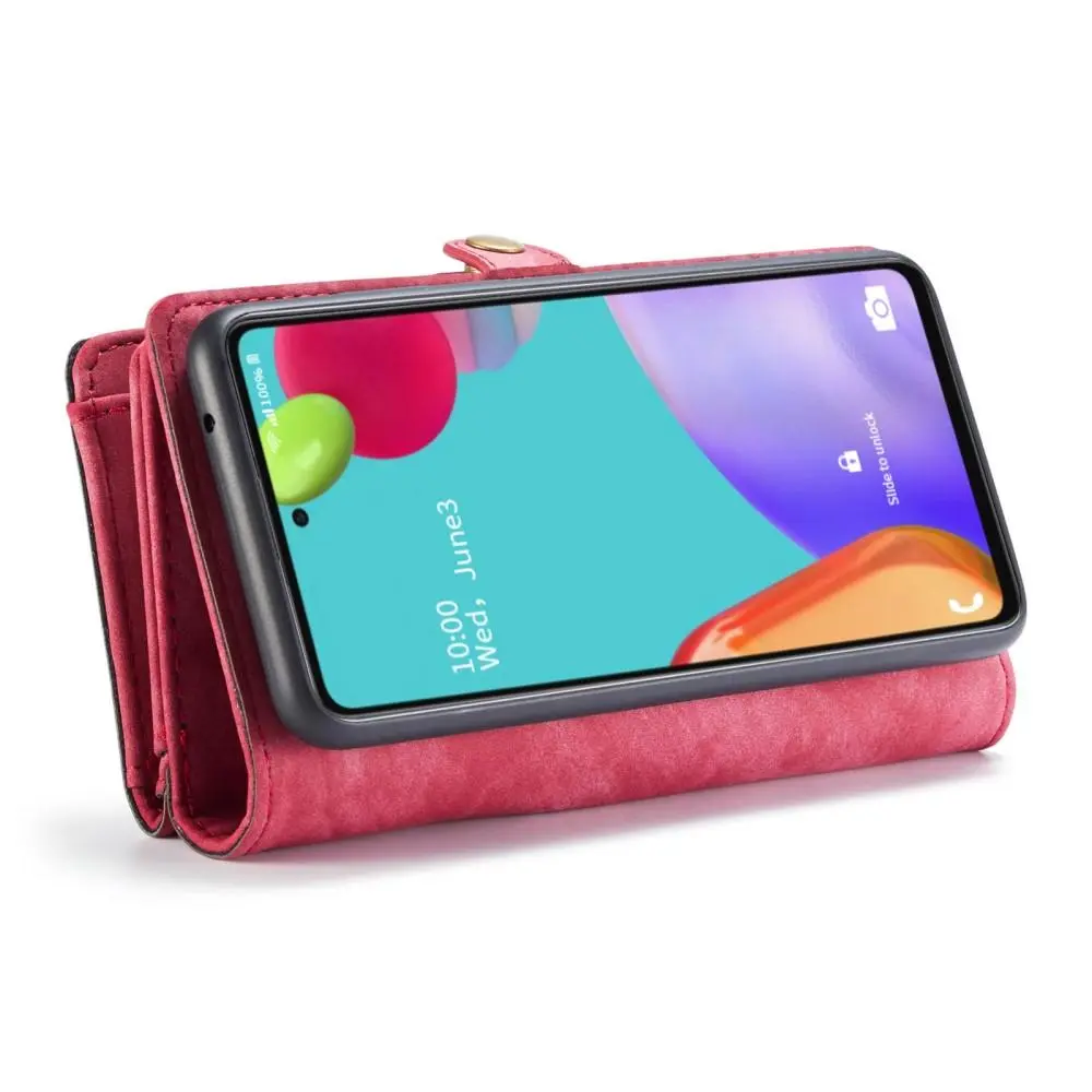 Multi-slot Plånboksfodral Samsung Galaxy A52 5G Röd