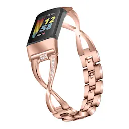 Crystal Bracelet Fitbit Charge 6 Roséguld