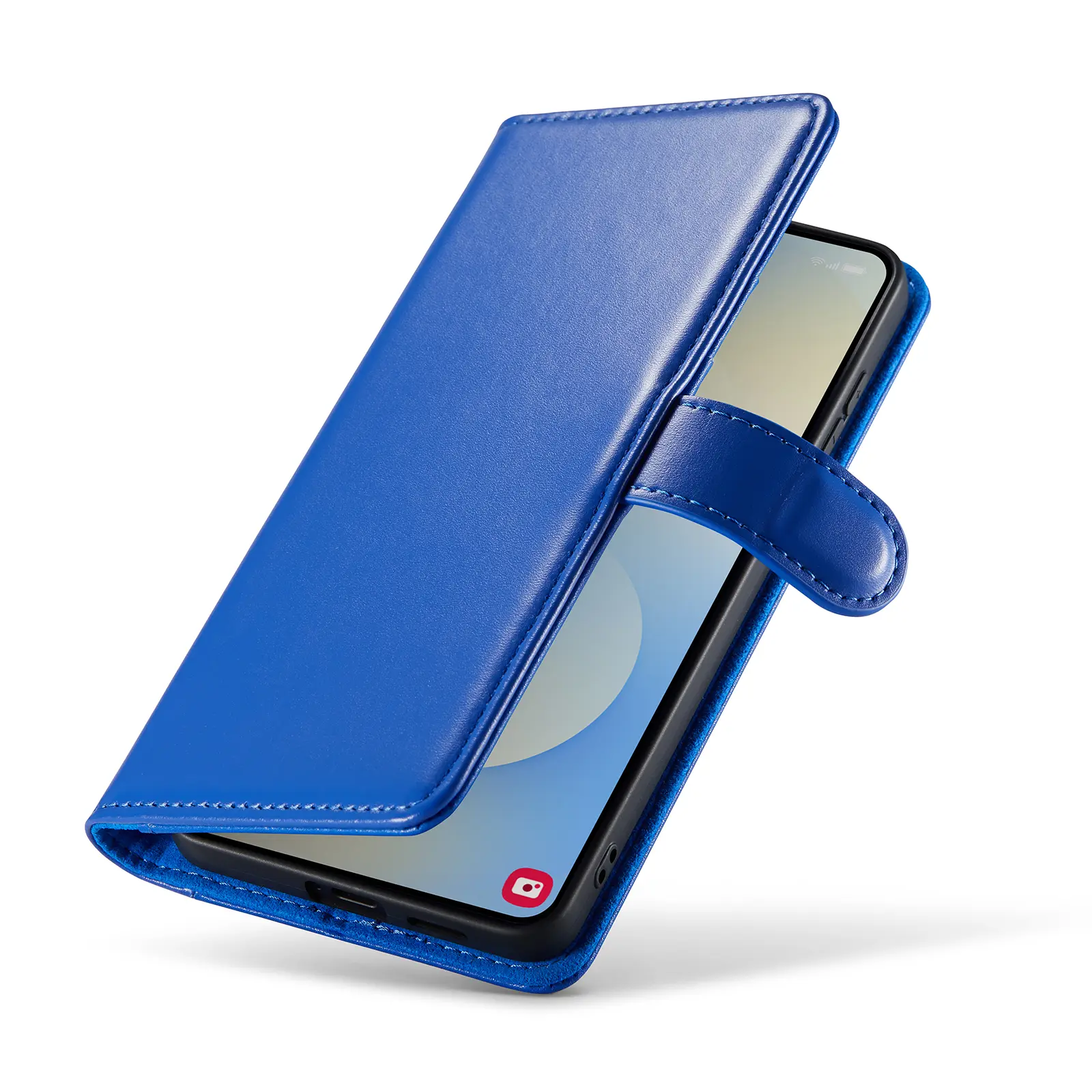 Äkta Läderfodral Samsung Galaxy S26 Plus Blå