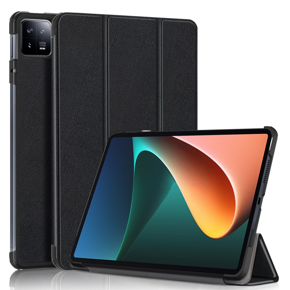 Etui Tri-fold Xiaomi Pad 6 Pro Svart - Beskyttende deksel med støttefunksjon