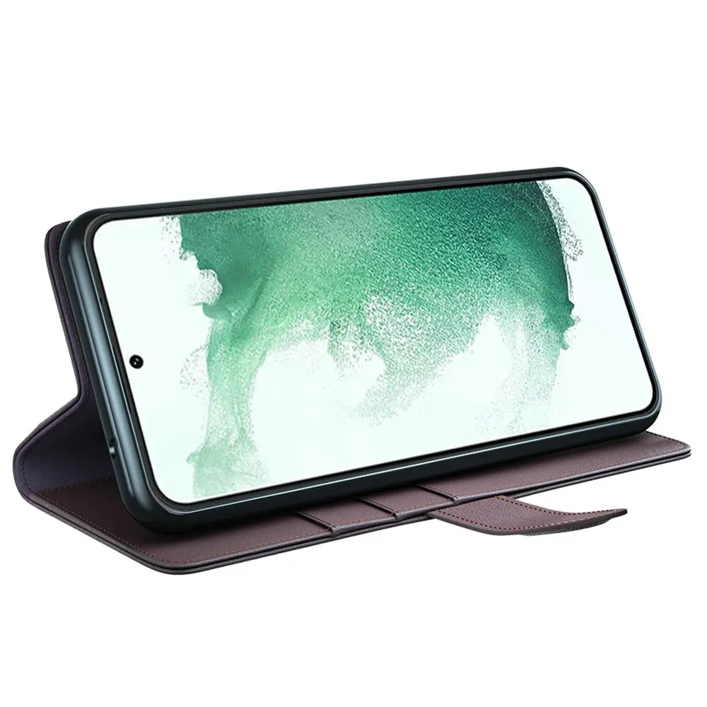 Äkta Läderfodral Samsung Galaxy S23 Brun