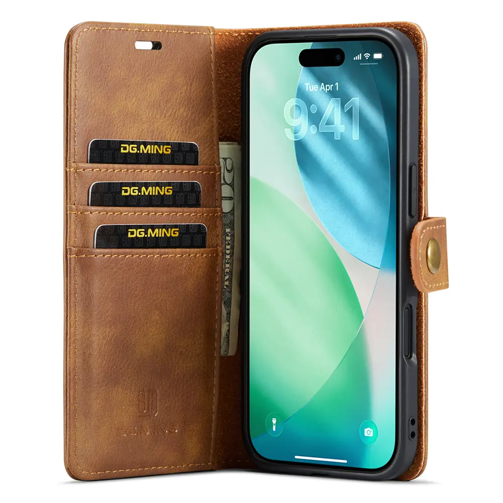 Magnet Wallet iPhone Air Cognac