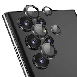 Samsung Galaxy S25 Ultra Linsskydd i glas & aluminium, Svart