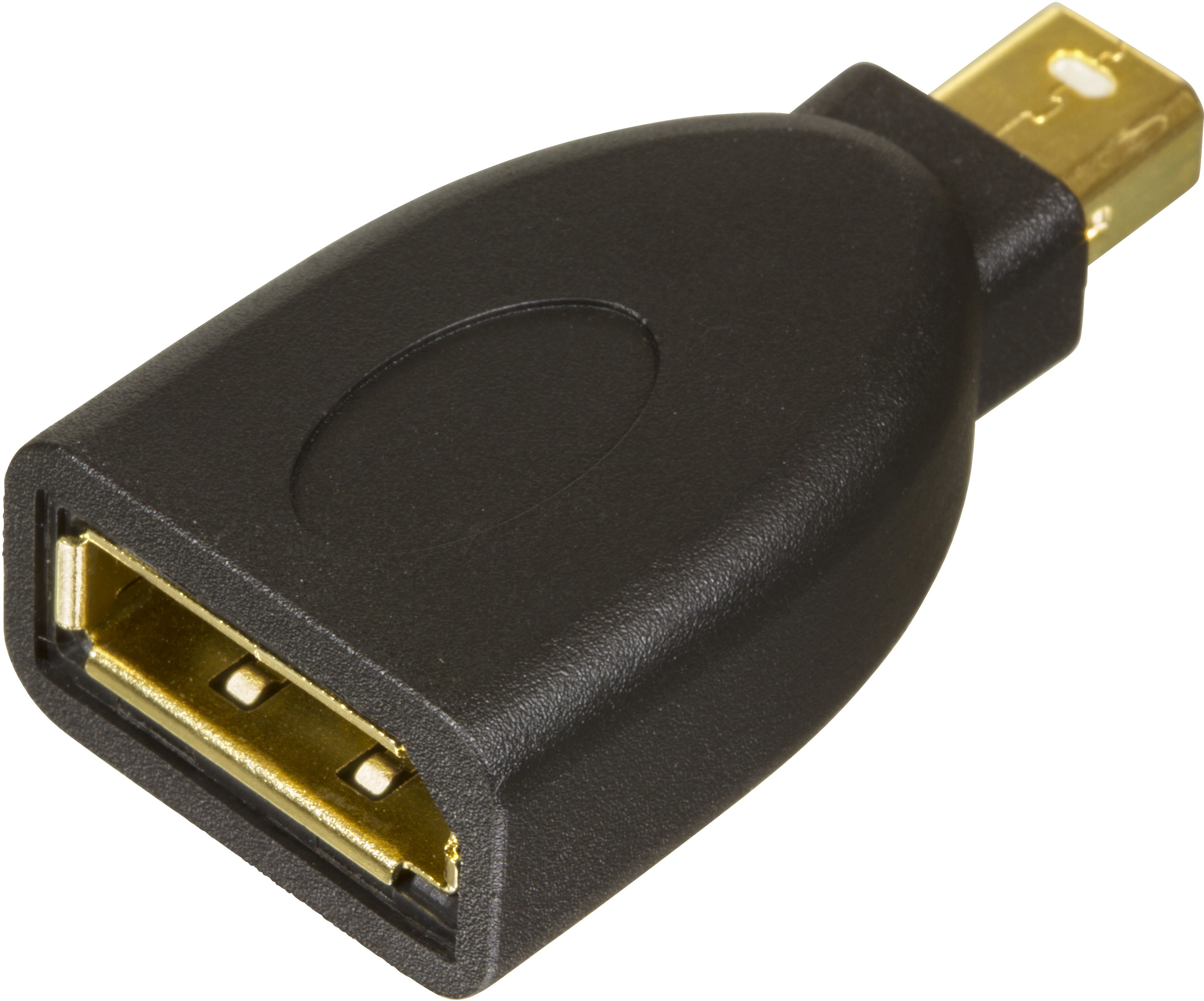 Deltaco DisplayPort-Mini DisplayPort-adapter svart