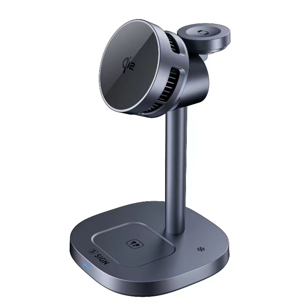 Magnetisk 3-i-1 Qi2 trådlös laddningsstation 15W
