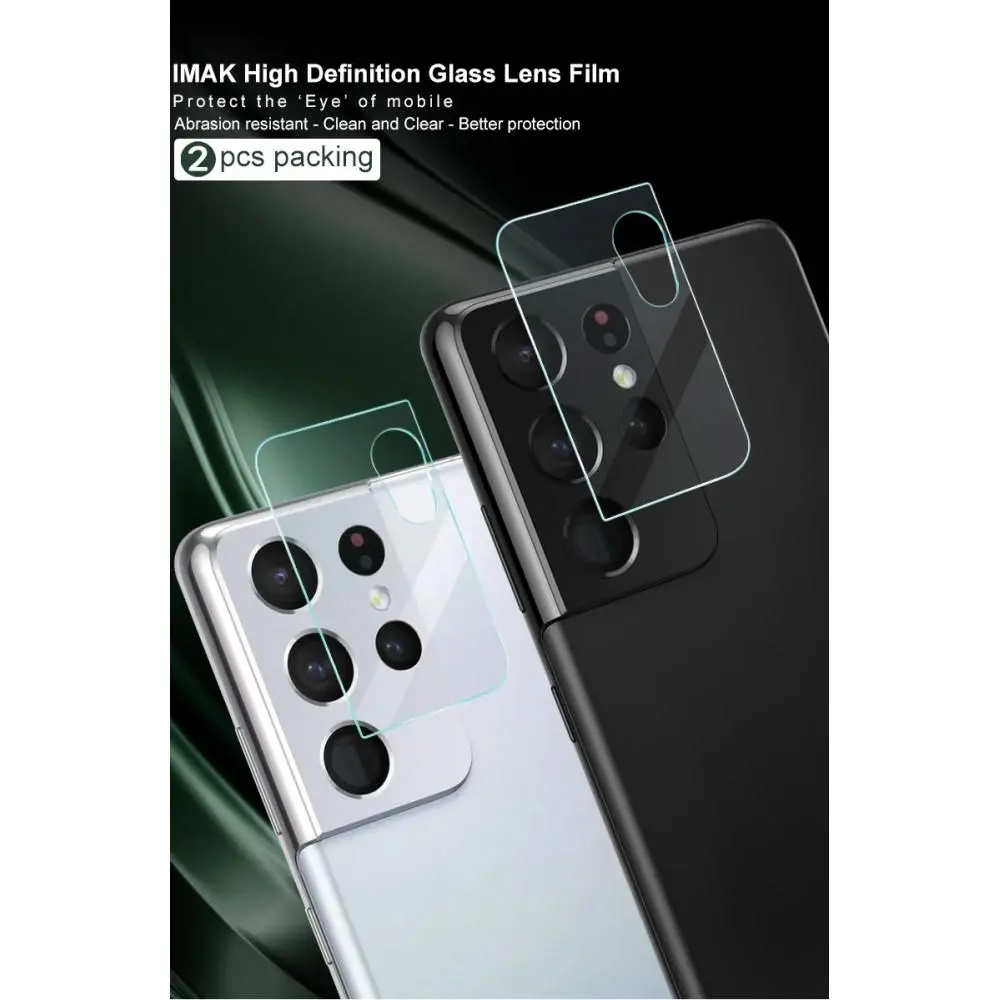 2-pack Härdat Glas Linsskydd Samsung Galaxy S21 Genomskinlig