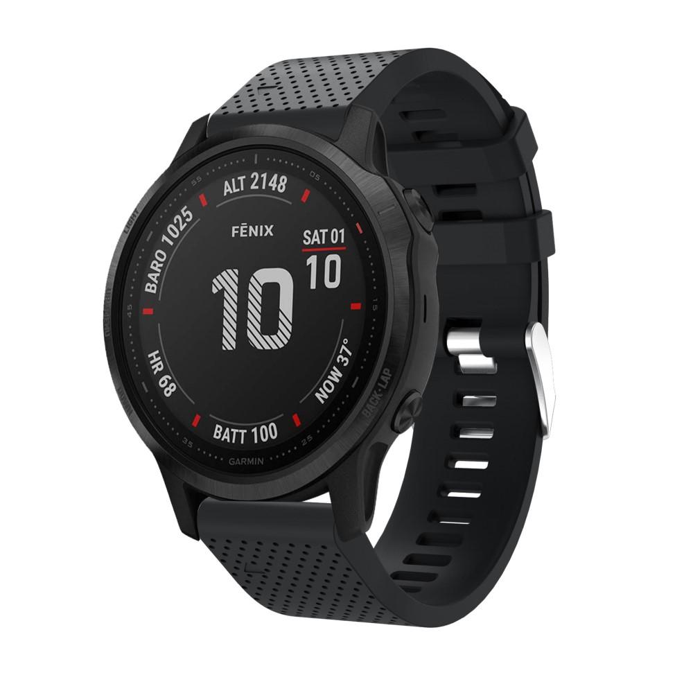 Silikoniranneke Garmin Epix Pro 42mm Gen 2 Musta