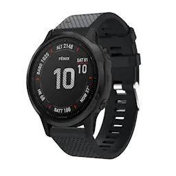 Rem af silikone til Garmin Fenix 7S Sort