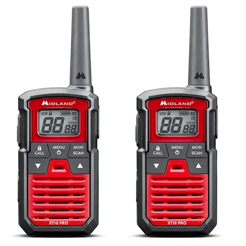 Walkie Talkie XT10 Pro, Svart/rød