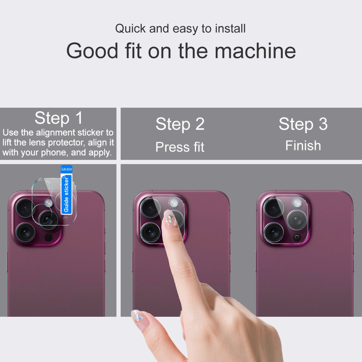 2-pack Härdat Glas Linsskydd Samsung Galaxy A57 Genomskinlig