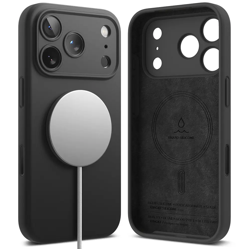 iPhone 18 Pro Max MagSafe silikonecover, Black