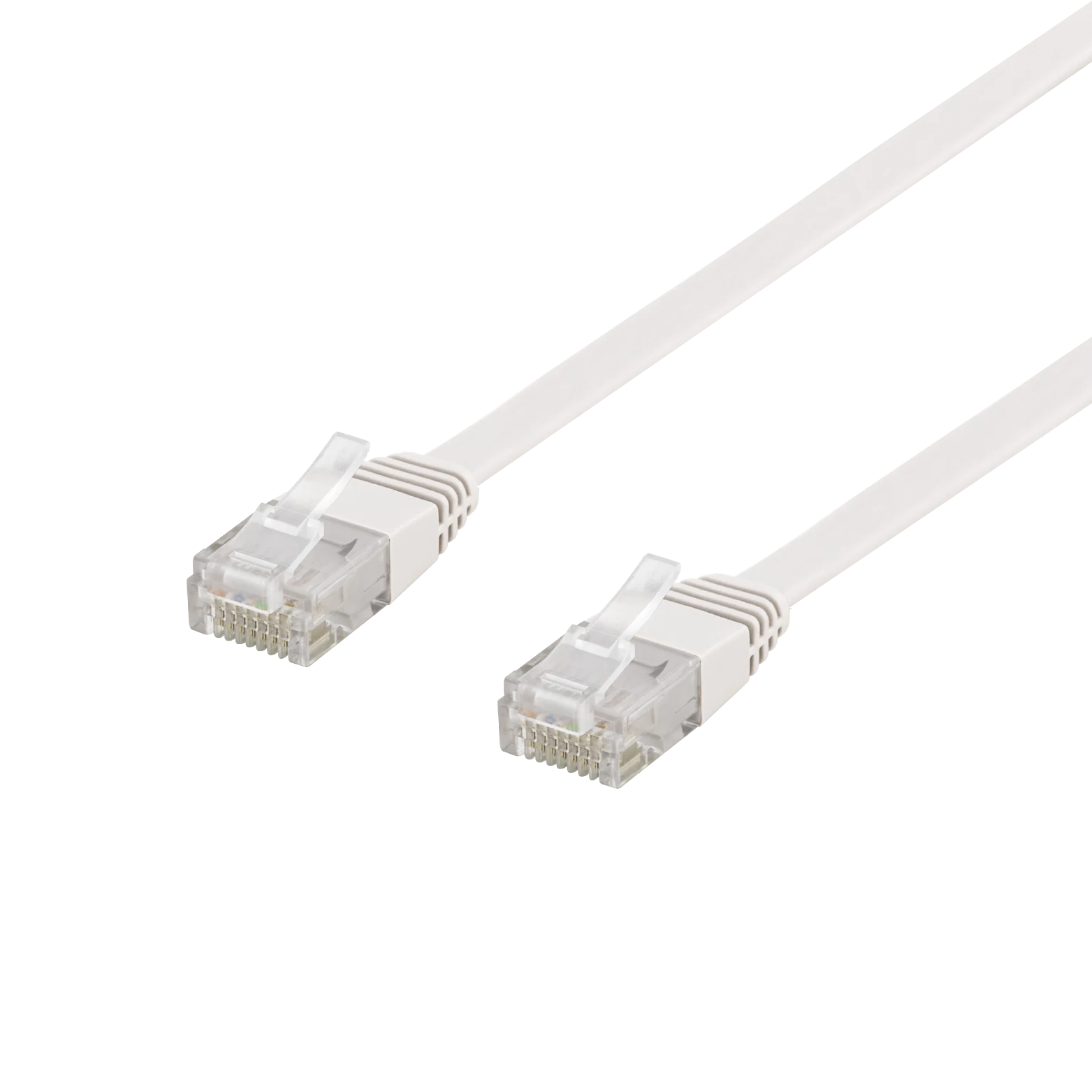Deltaco Patchkabel U/UTP Cat6 flat 10m, Hvit