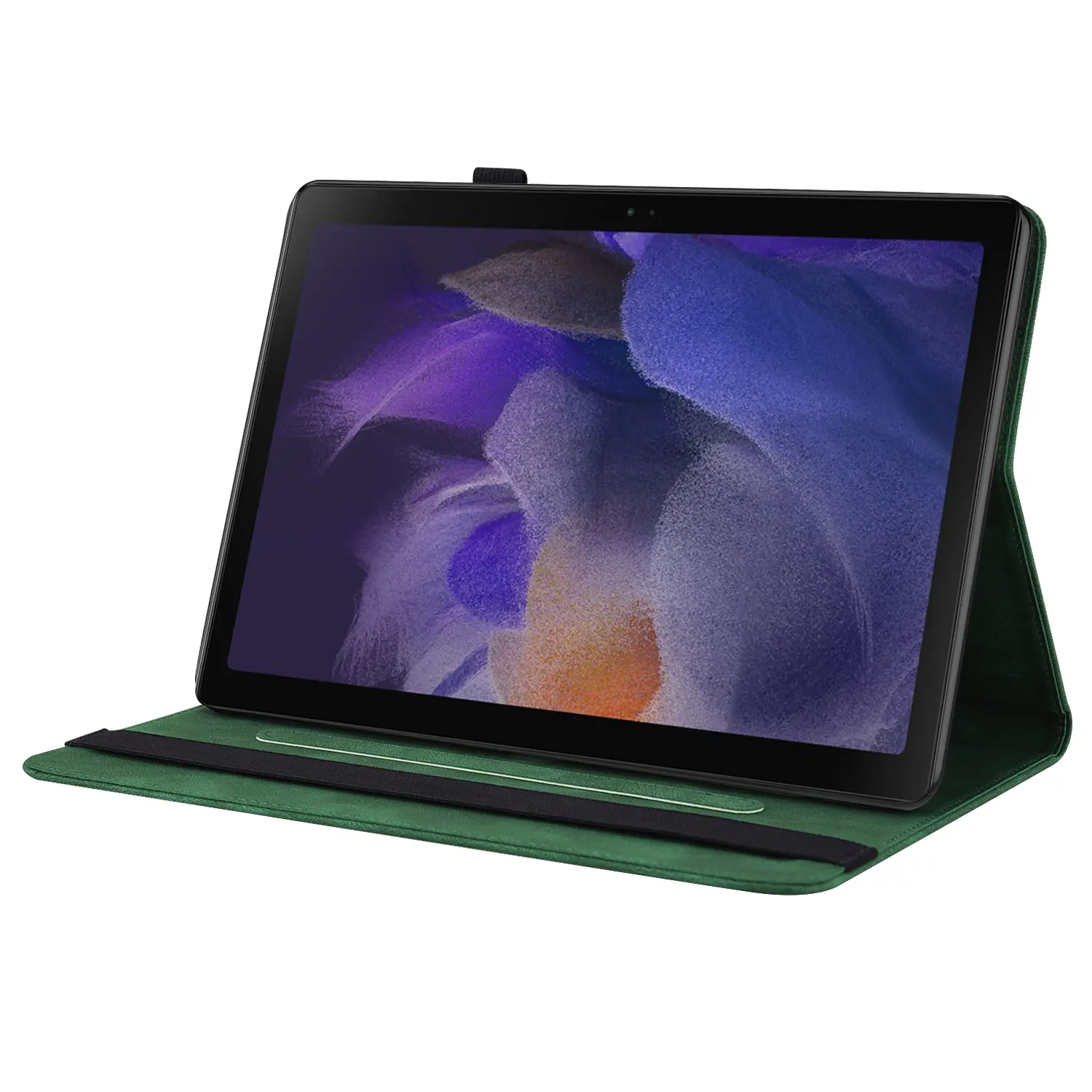 Läderfodral Fjärilar Samsung Galaxy Tab A11 Plus Grön